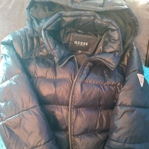 Black Guess Jacket removable hood Great condition
